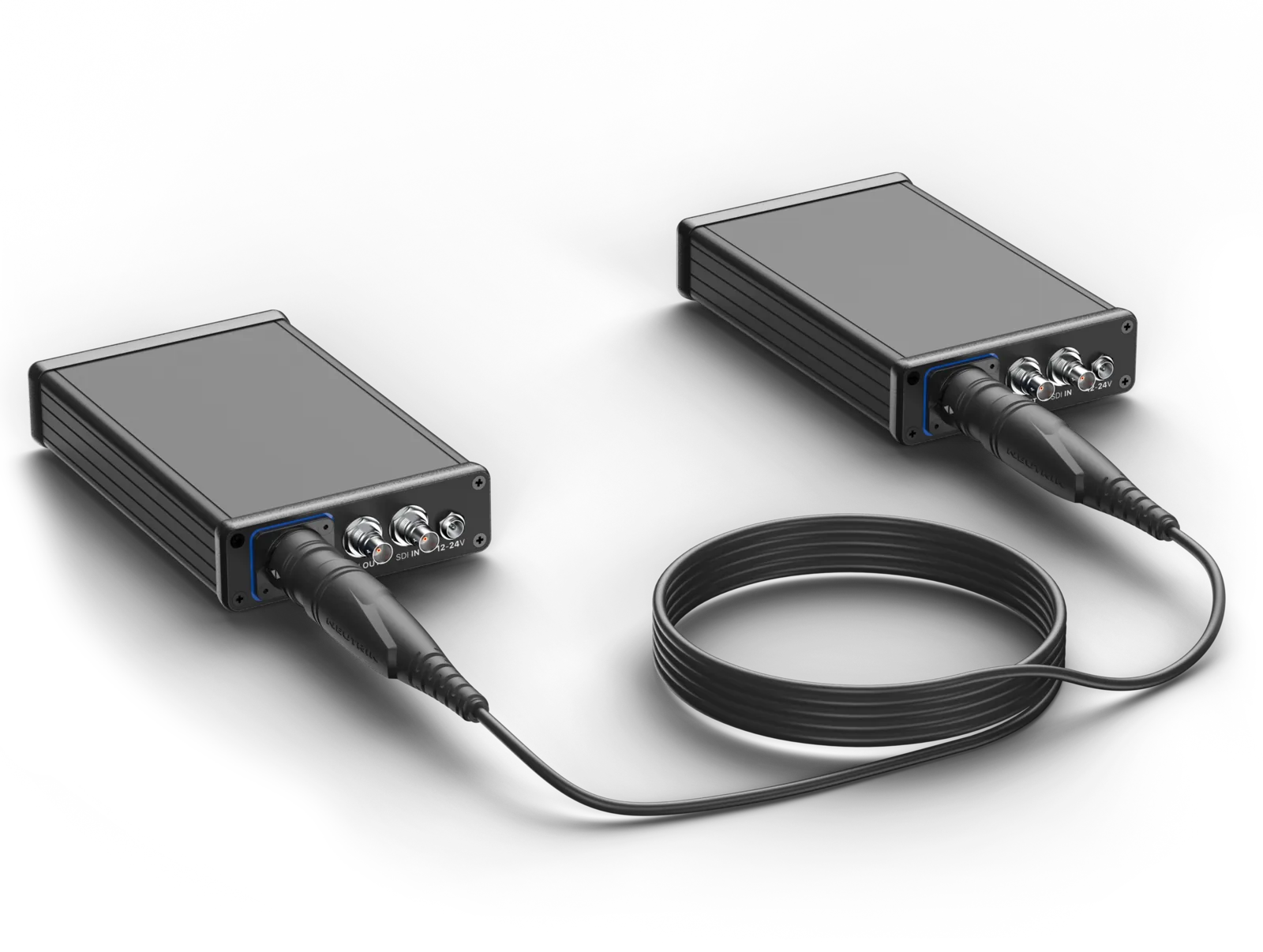 Single camera — one Fiber Camera Box PTZ connected straight to another over a single fiber